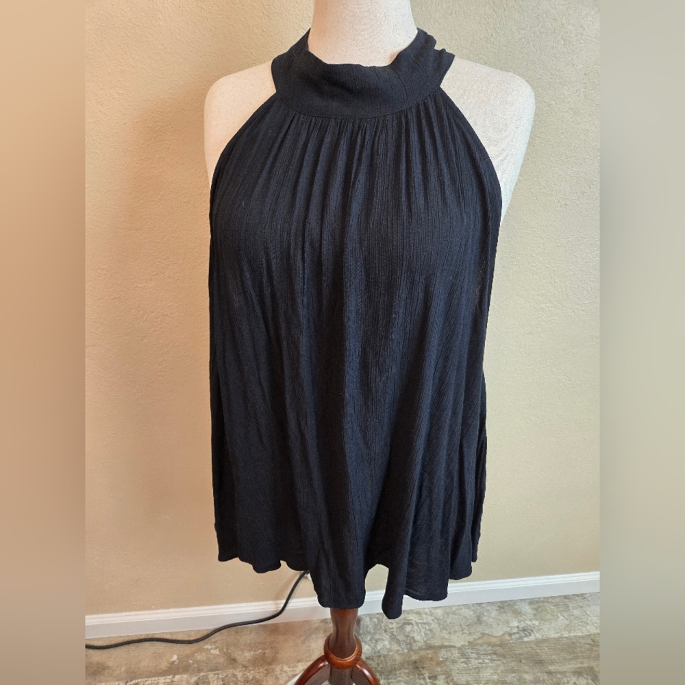 Millenium Black Sleeveless Halter Neck Blouse 3X NWT 6400